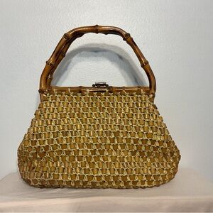 GAYMODE 1950’s Vintage bamboo/ straw handbag